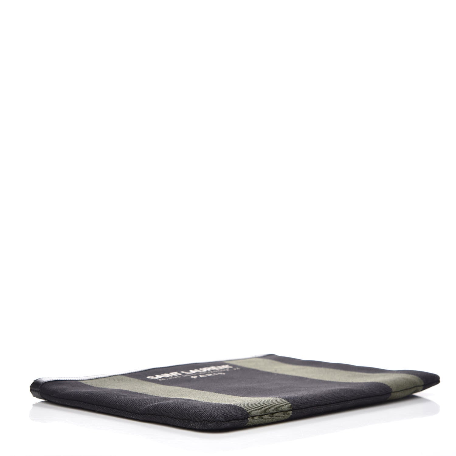 Saint Laurent Classic Cotton Canvas Monogram Pouch Black 4 of 8