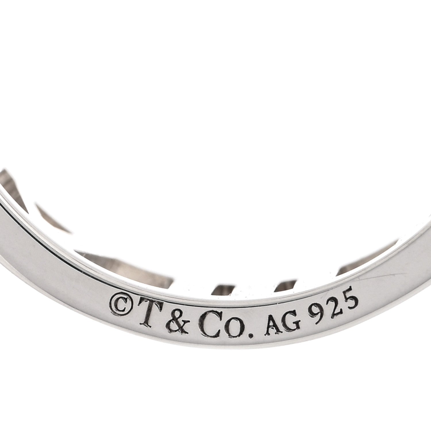 Tiffany Sterling Silver Wide Atlas Open Ring 51 5.75 4 of 5