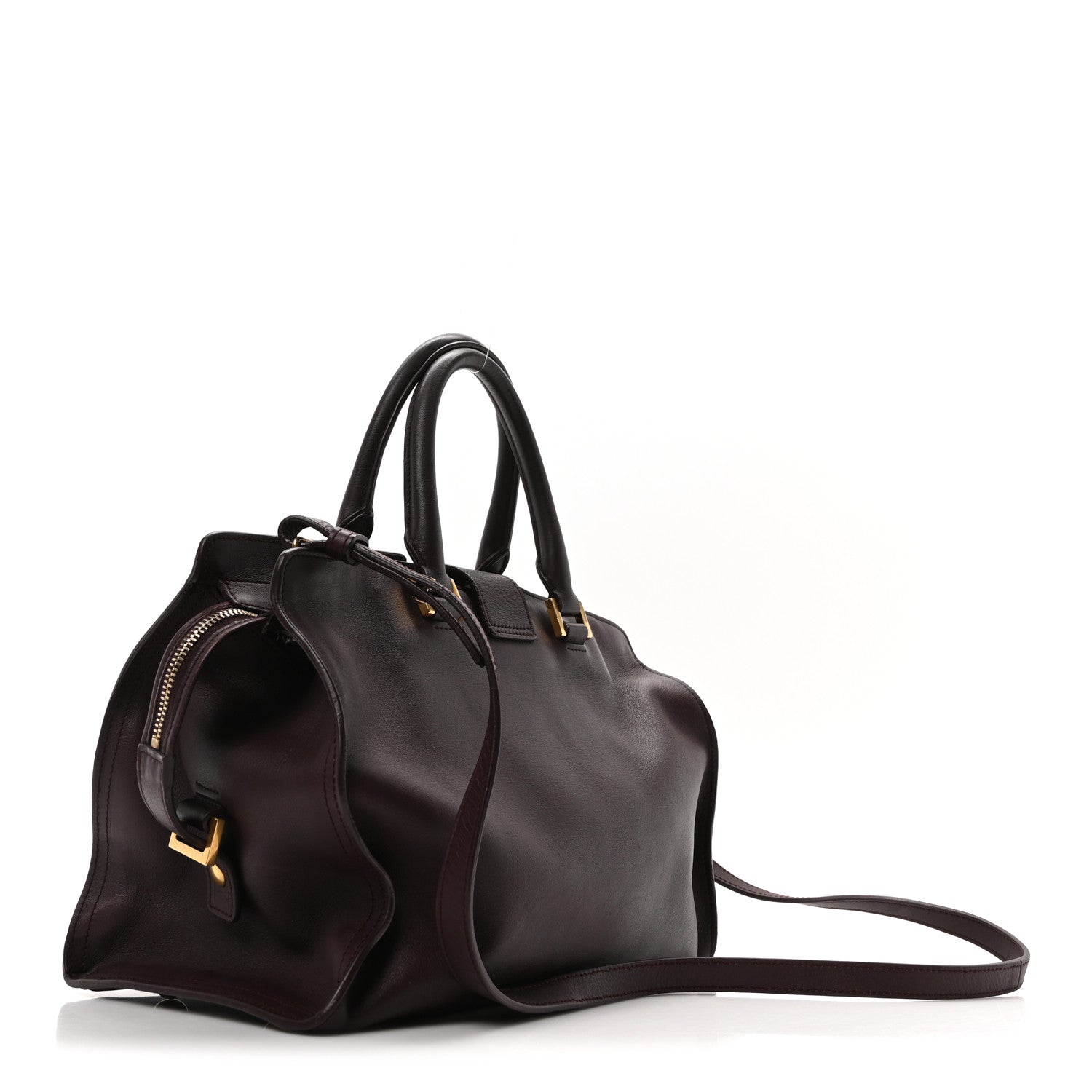 Saint Laurent Calfskin Small Classic Y Cabas Bordeaux 3 of 9