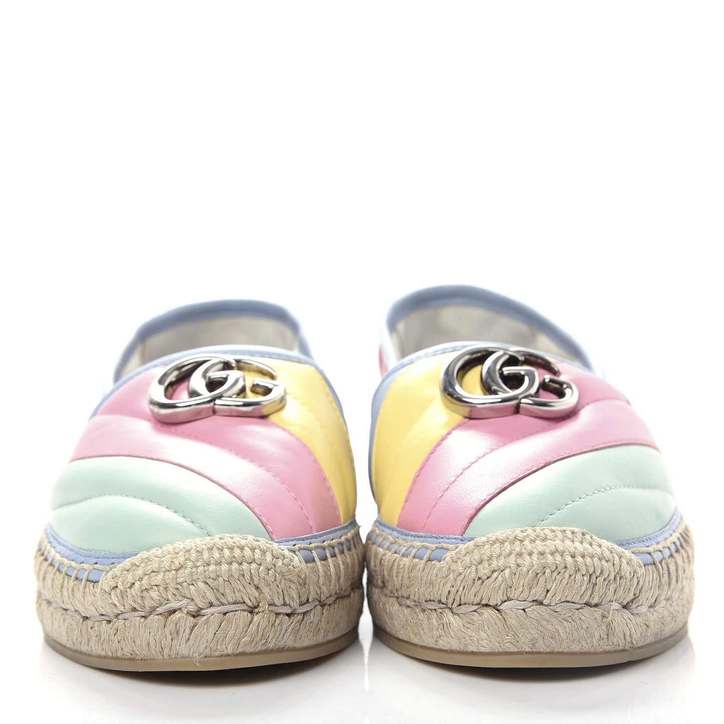 Nappa Matelasse Diagonal GG Marmont Espadrilles 37 Multicolor Pastel