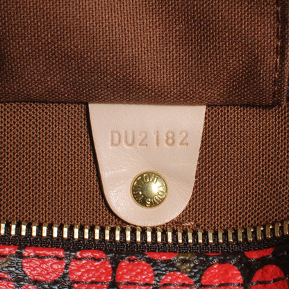 Louis Vuitton Monogram Kusama Town Speedy 30 Red 6 of 7