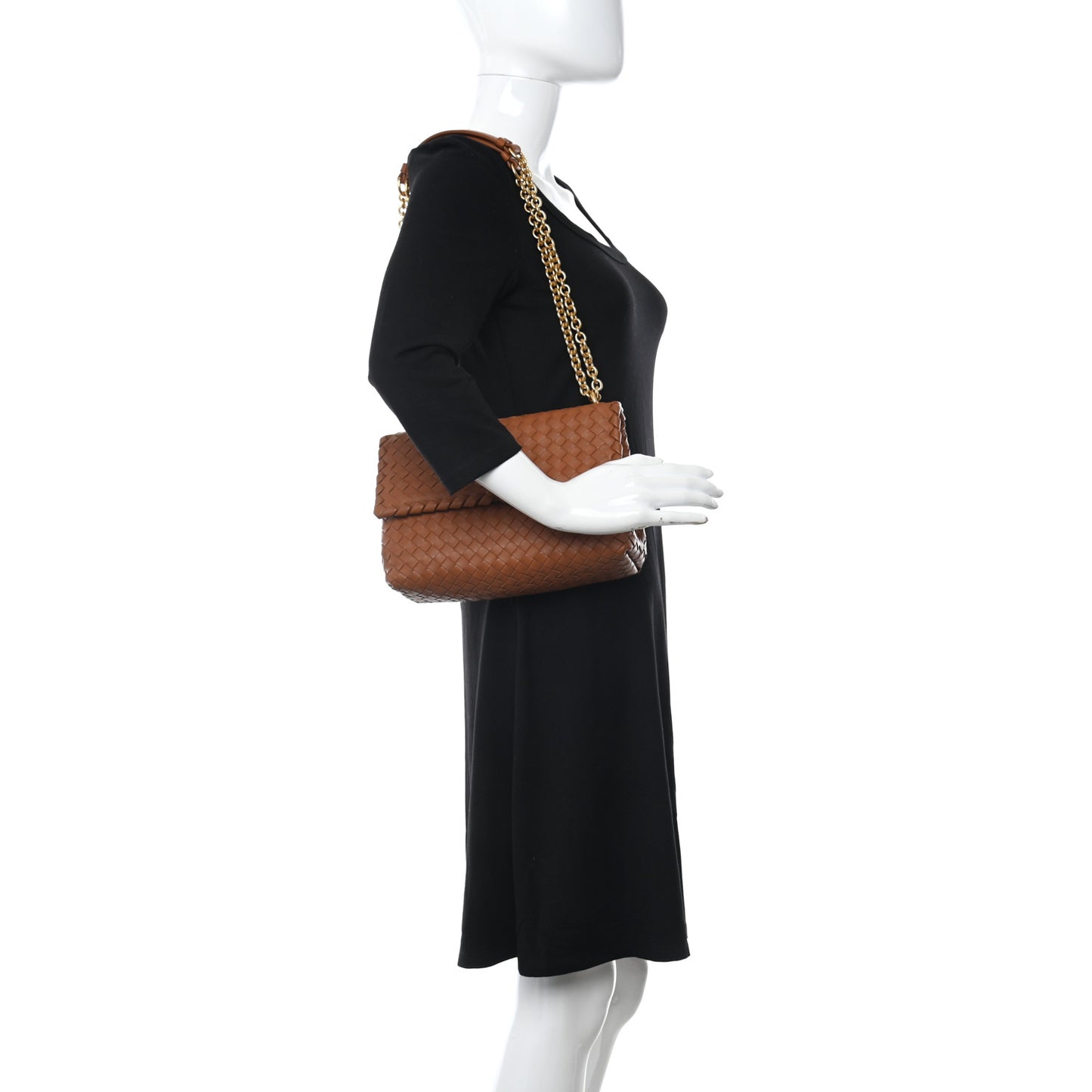 Nappa Intrecciato Small Olimpia Shoulder Bag Noce