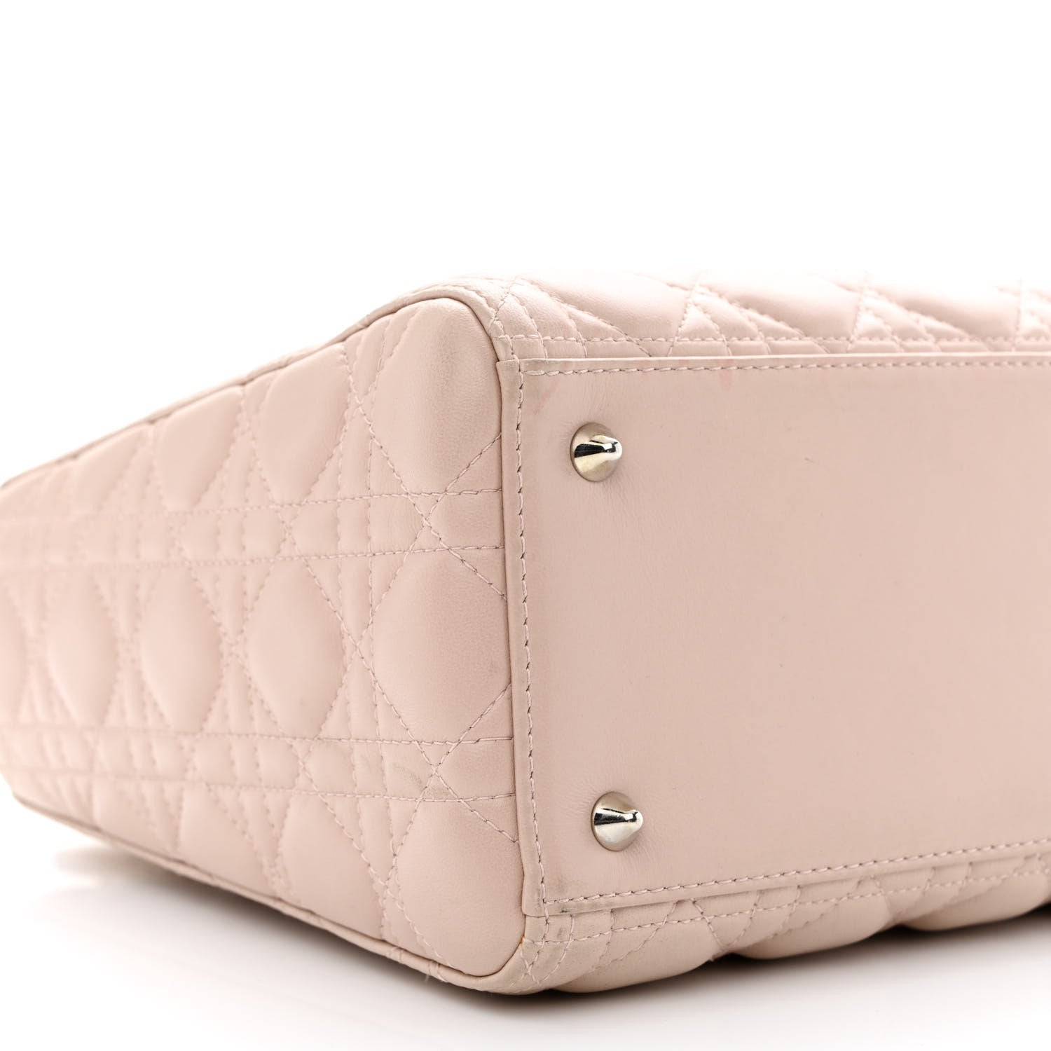 Christian Dior Lambskin Cannage Medium Lady Dior Light Pink 9 of 15