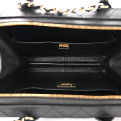 Chanel Calfskin Quilted Studded Square Vanity Case Black 5 of 10
