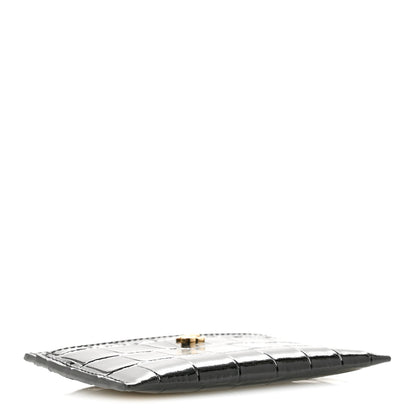 Chanel Calfskin Crocodile Embossed Crococo Card Holder Black 4 of 8