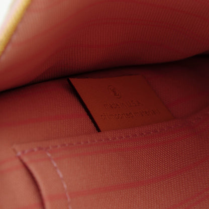 Louis Vuitton Damier Azur Neverfull MM GM Pochette Rose Ballerine 7 of 8