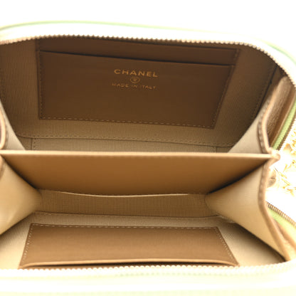 Chanel Lambskin Quilted CC Pearl Crush Camera Case Light Green 5 of 10