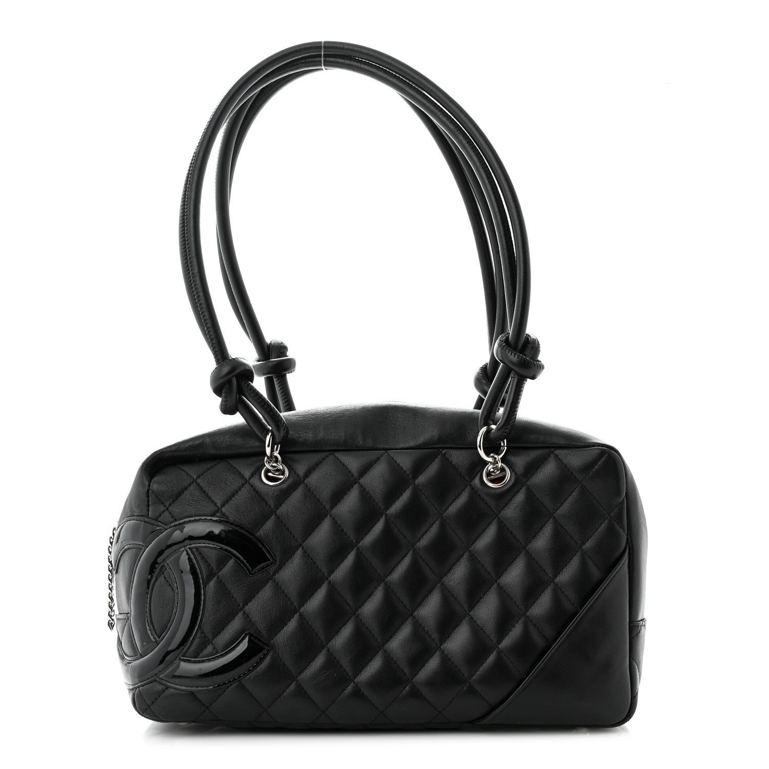 Chanel Calfskin Quilted Large Cambon Bowler Black 1 of 12