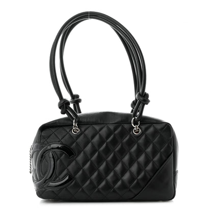 Chanel Calfskin Quilted Large Cambon Bowler Black 1 of 12