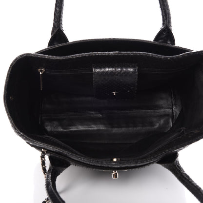 Chanel Python Executive Cerf Shopper Tote Black 5 of 8