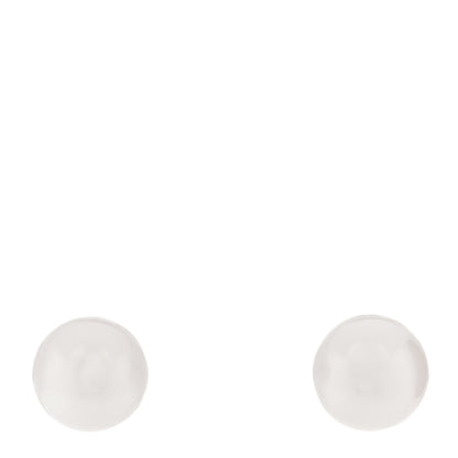 Tiffany 18K White Gold Akoya Cultured Pearl 8.5-9mm Signature Earrings 1 of 4