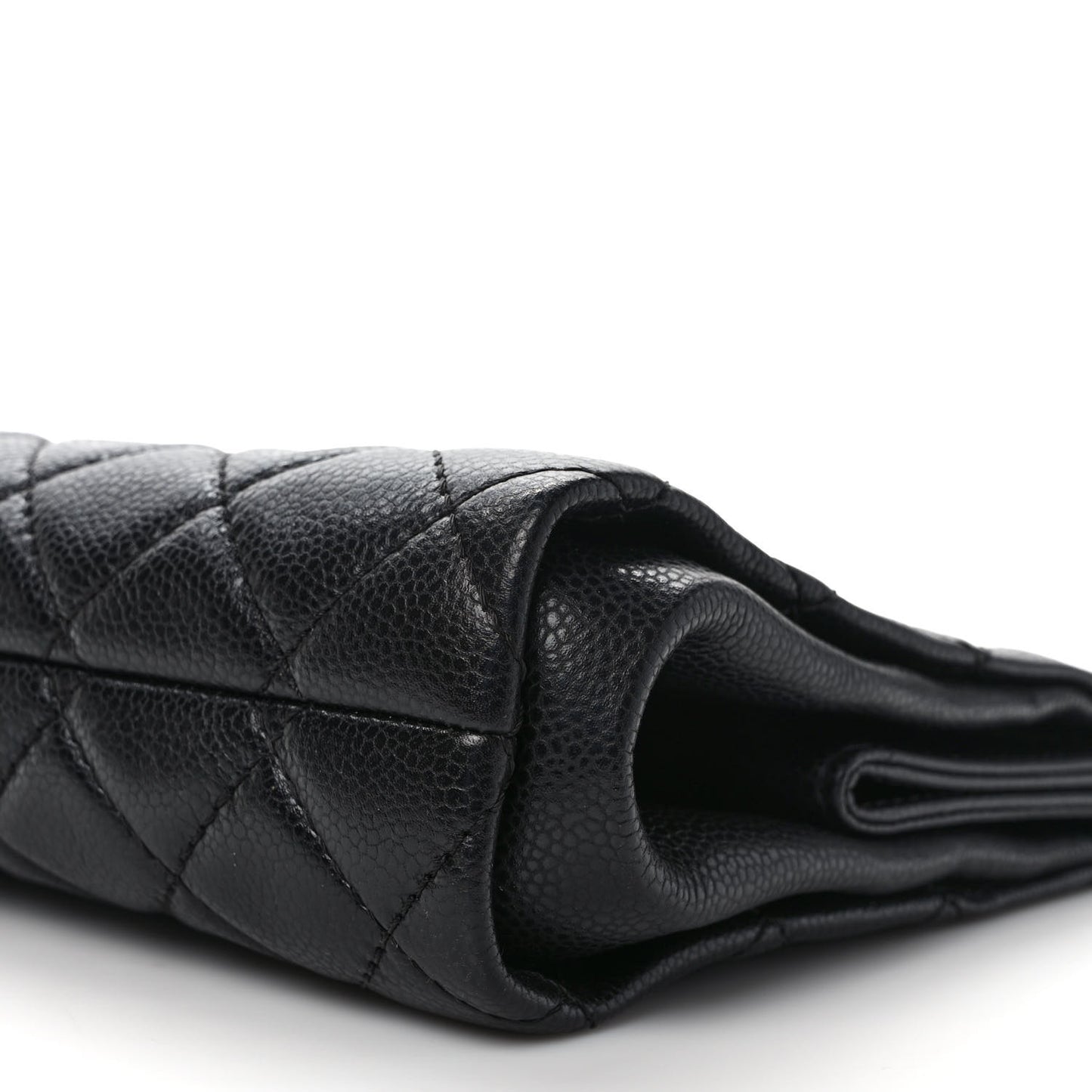 Caviar Quilted CC Large Clutch Black