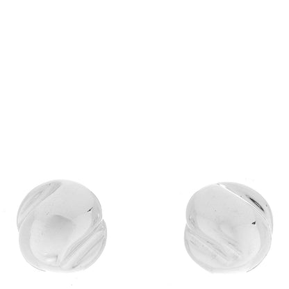 Tiffany Sterling Silver Elsa Peretti Nugget Earrings 1 of 5