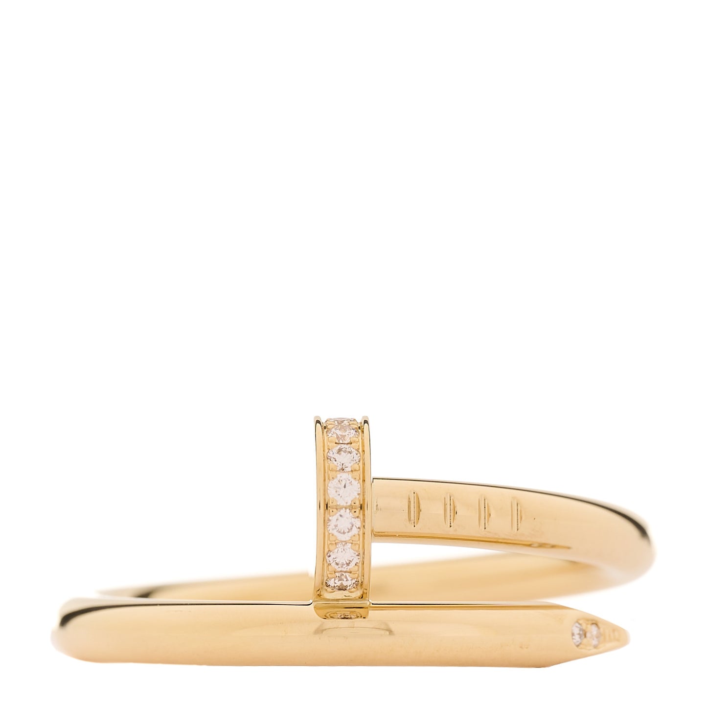 18K Yellow Gold Diamond Juste Un Clou Ring 61 9.5