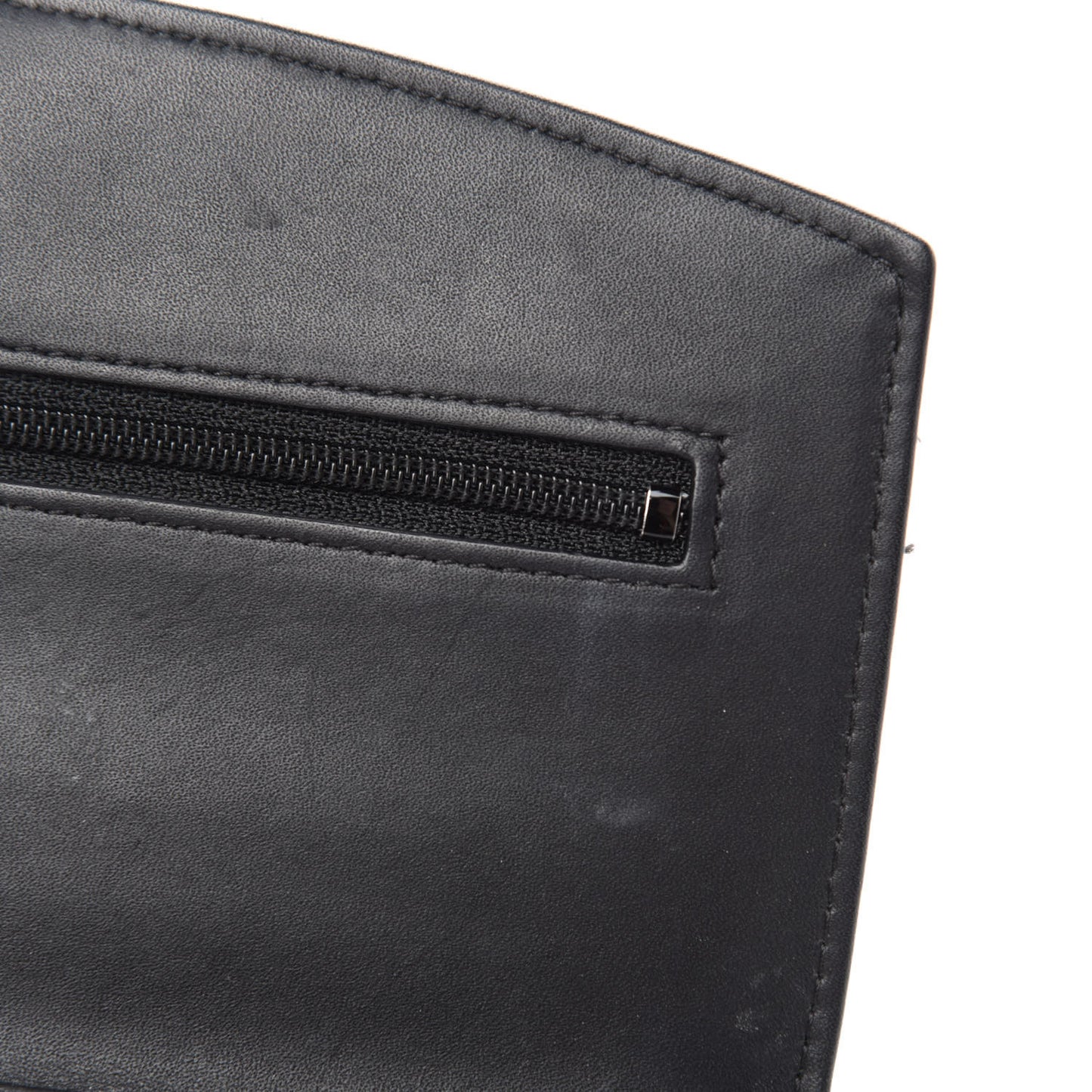 Patent Quilted Brilliant Wallet On Chain WOC Black