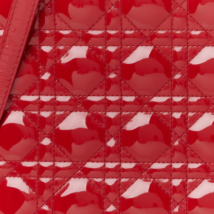 Christian Dior Patent Cannage Large Lady Dior Red 8 of 11