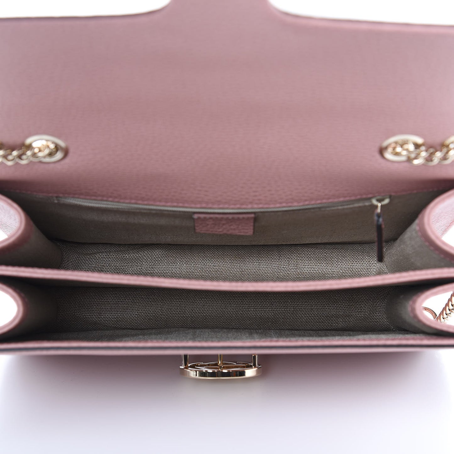 Dollar Calfskin Interlocking G Shoulder Bag Soft Pink