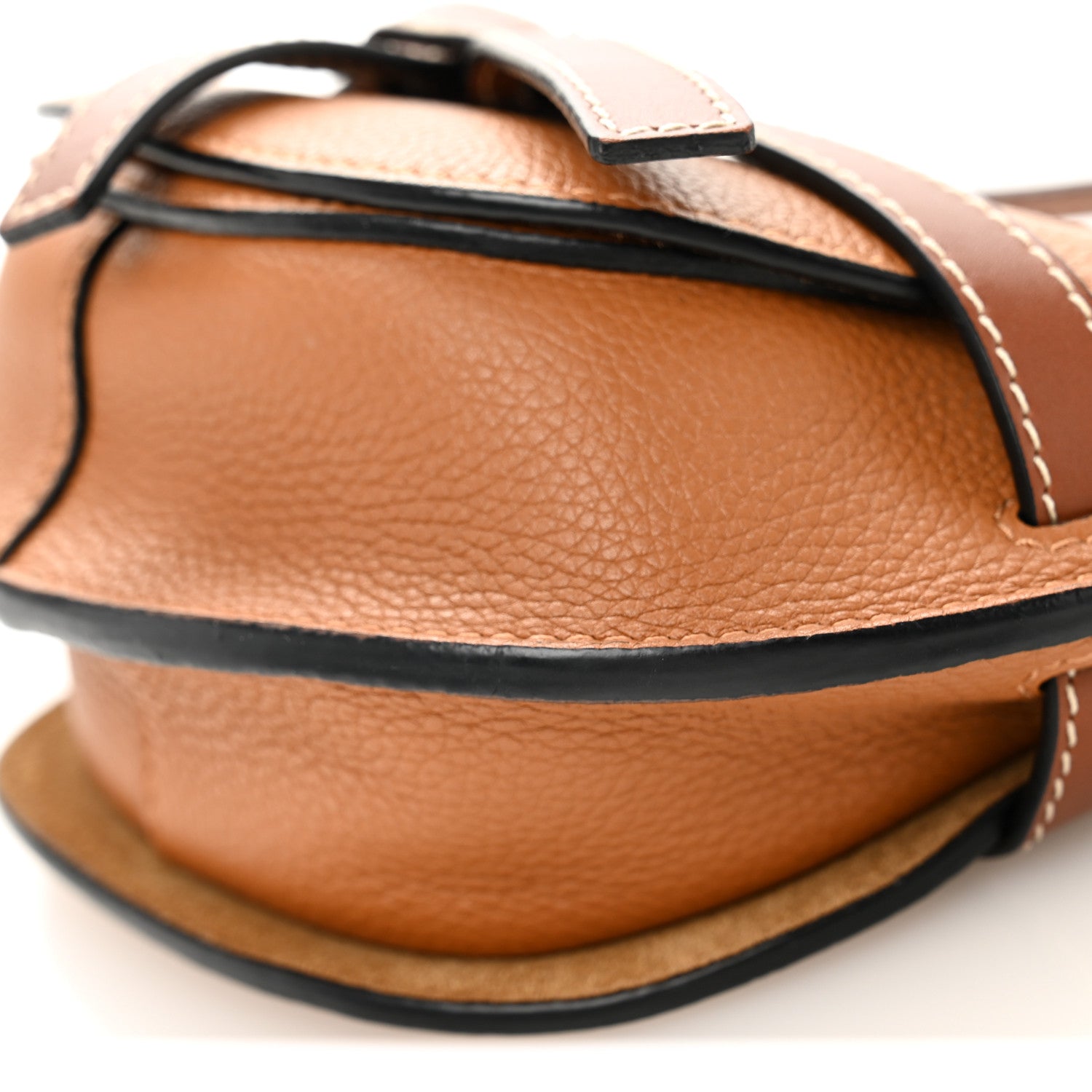 Loewe Grained Calfskin Mini Gate Crossbody Bag Caramel Pecan