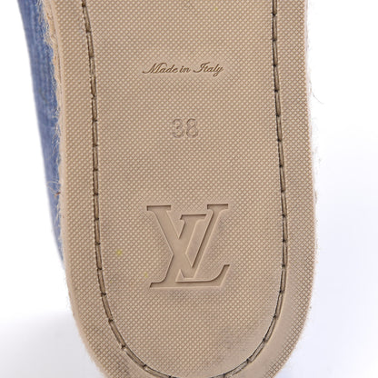 Louis Vuitton Canvas Blue Shore Espadrille Flats 38 Marine 8 of 19