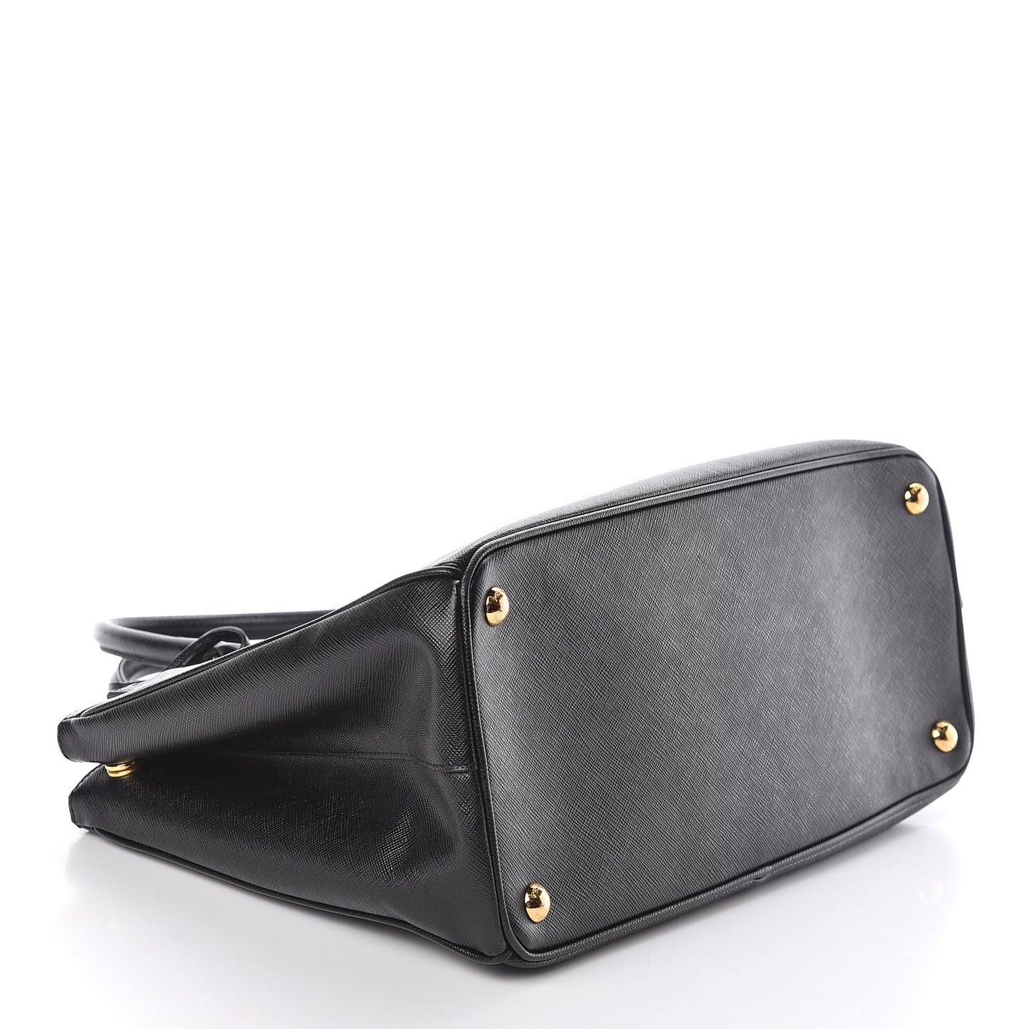 Saffiano Medium Galleria Double Zip Tote Black
