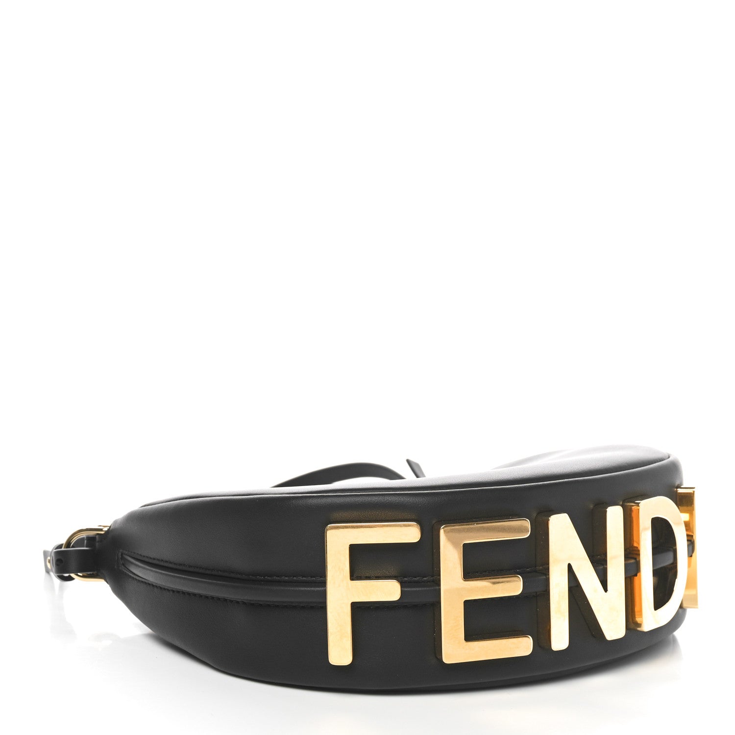 Fendi Vitello Grace Matte Mini Fendigraphy Hobo Bag Black 4 of 10