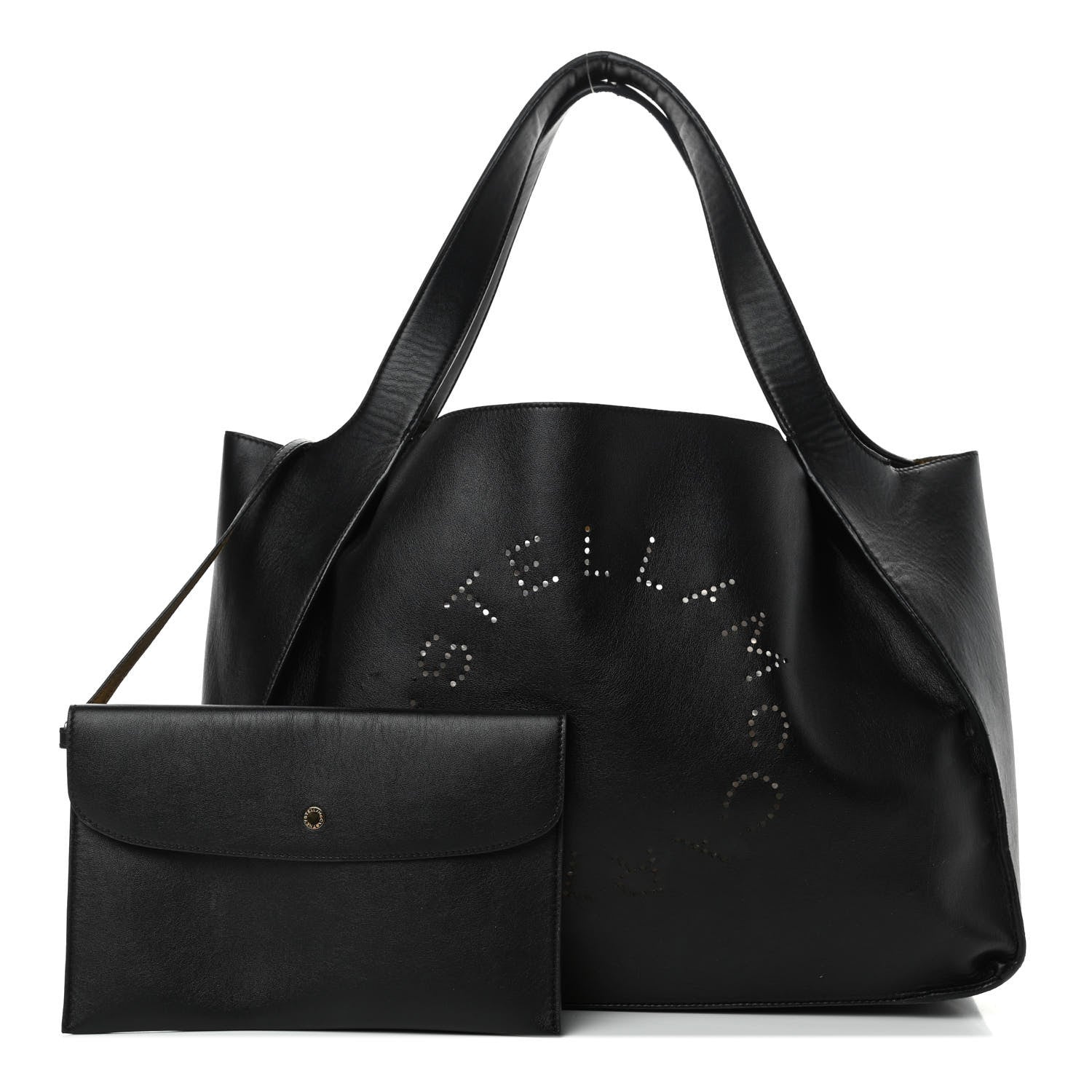 Stella McCartney Eco Alter Nappa East West Perforated Tote Black 1 of 6