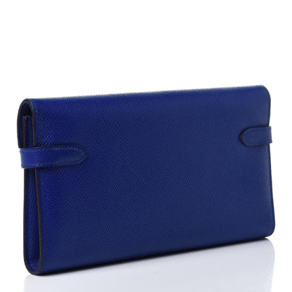 Hermes Epsom Kelly Longue Wallet Bleu Electrique 2 of 4