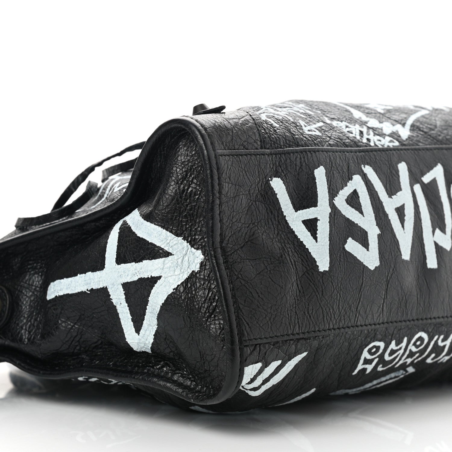 Balenciaga Agneau Arena Graffiti All Over Classic Hardware City Black White 9 of 10
