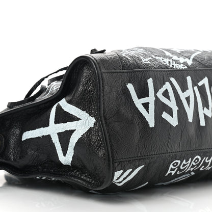 Balenciaga Agneau Arena Graffiti All Over Classic Hardware City Black White 9 of 10