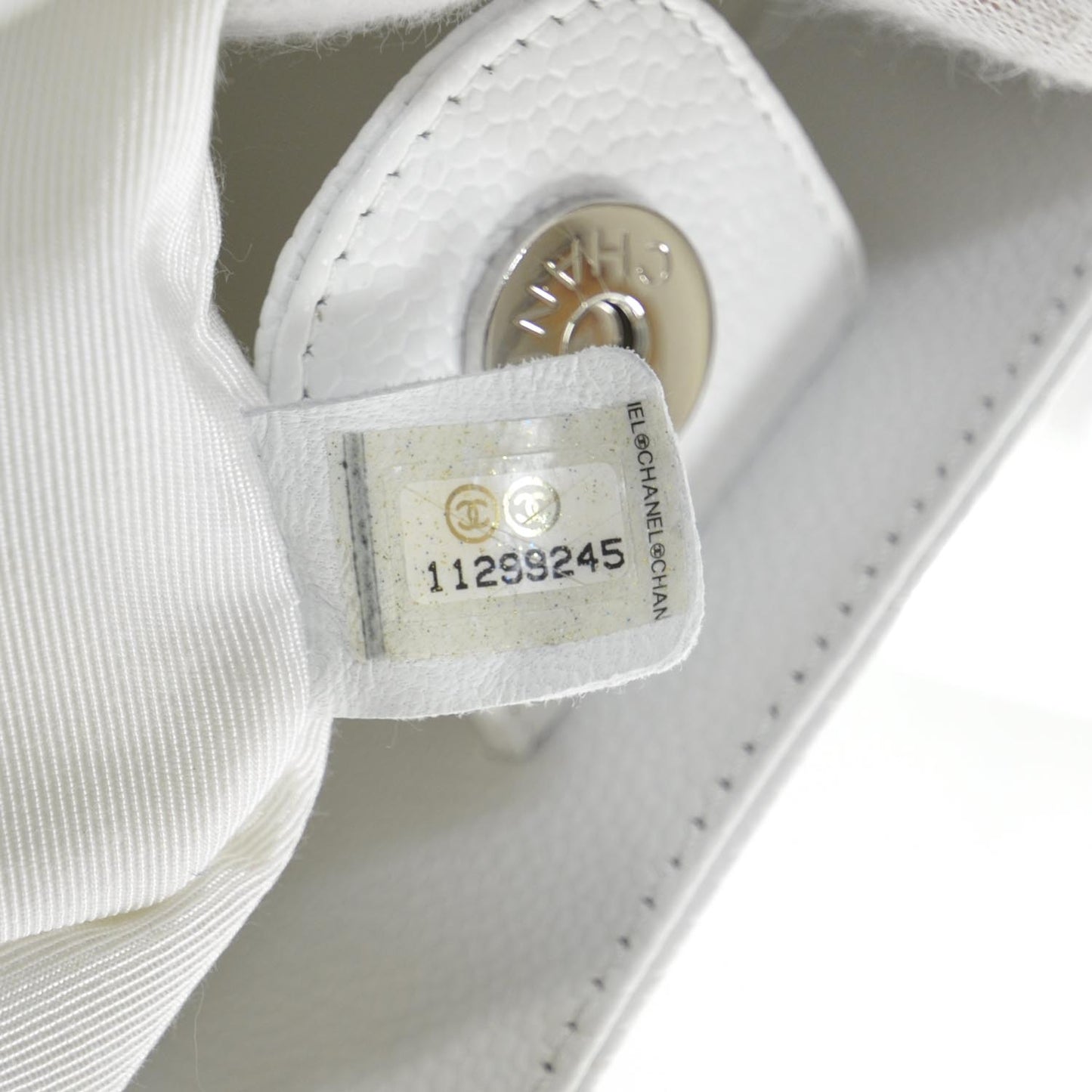 Caviar Petit Shopping Tote PST White