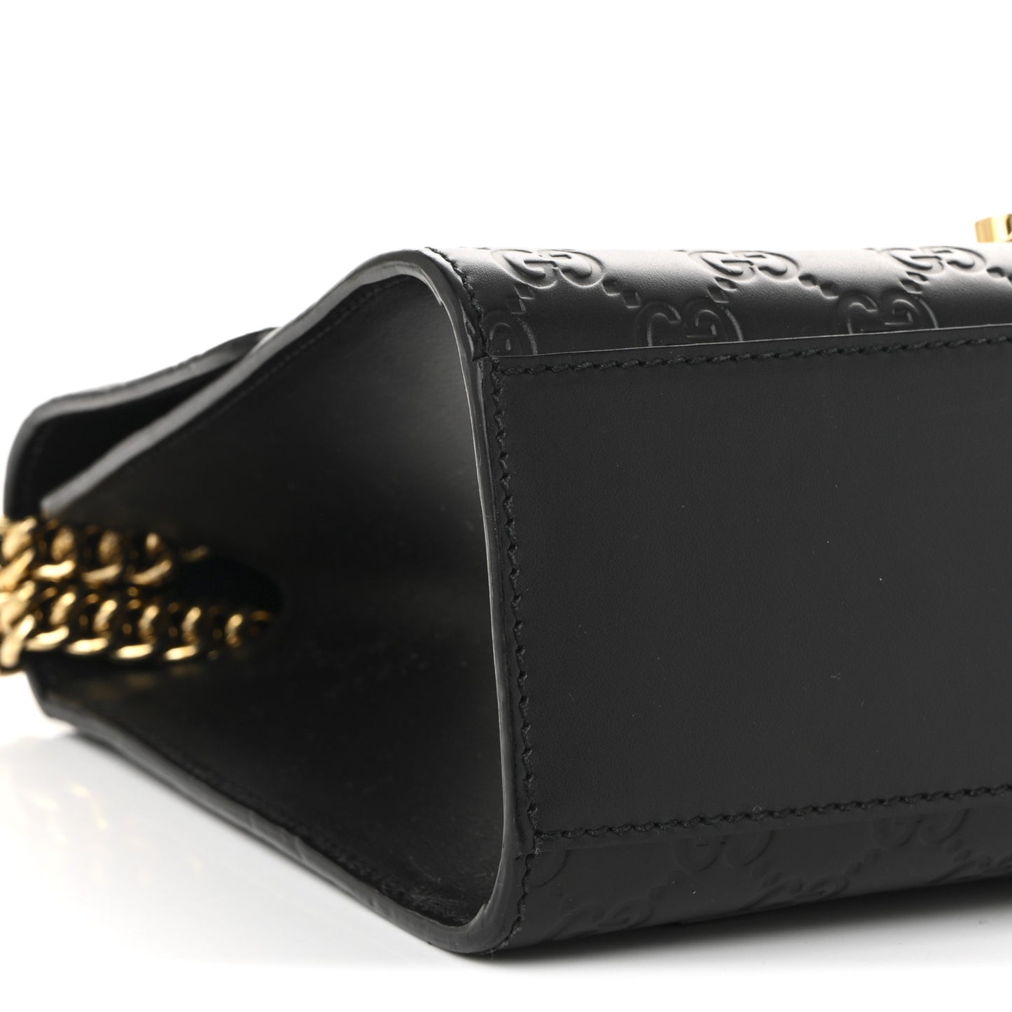 Guccissima Medium Padlock Shoulder Bag Black