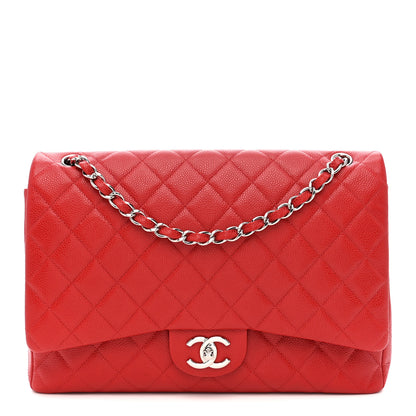 Chanel Caviar Quilted Maxi Double Flap Red 1 of 13