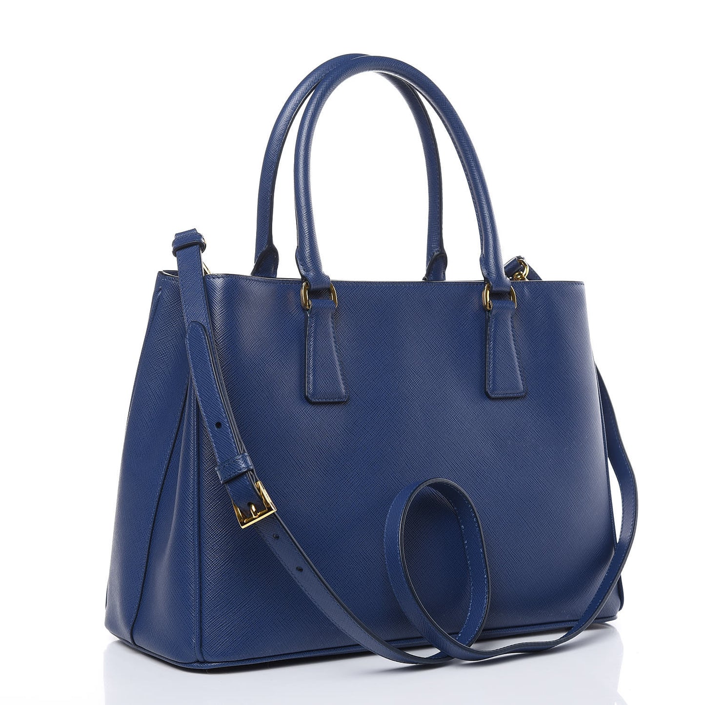 Saffiano Lux Medium Tote Bluette