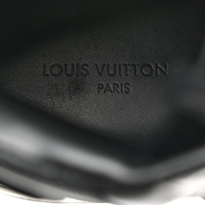 Louis Vuitton Calfskin Monogram Eclipse Mens Rivoli High Top Sneakers 12 Black Grey 7 of 8