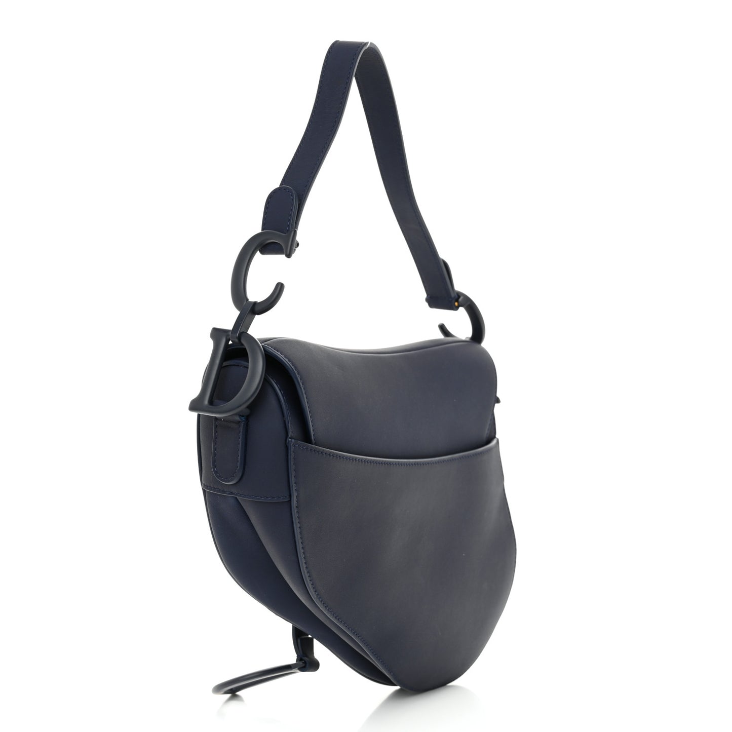 Ultra Matte Calfskin Saddle Bag Blue