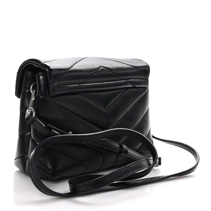 Saint Laurent Calfskin Y Quilted Monogram Toy Loulou Crossbody Bag Black 3 of 13