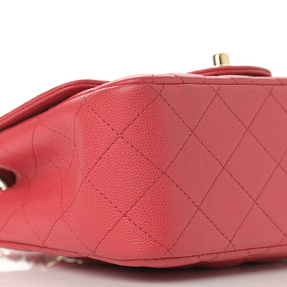 Chanel Caviar Quilted Mini Square Flap Pink 9 of 10