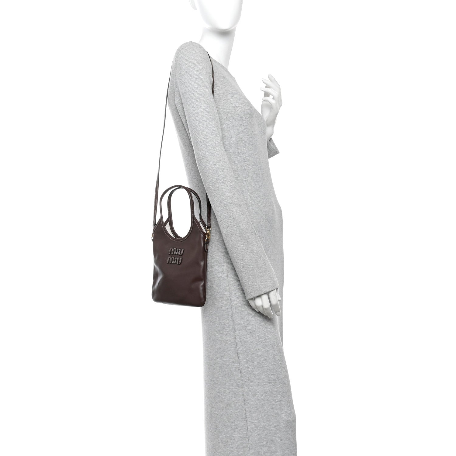 Miu Miu Soft Calf Softy Mini Ivy Tote Radica 2 of 9
