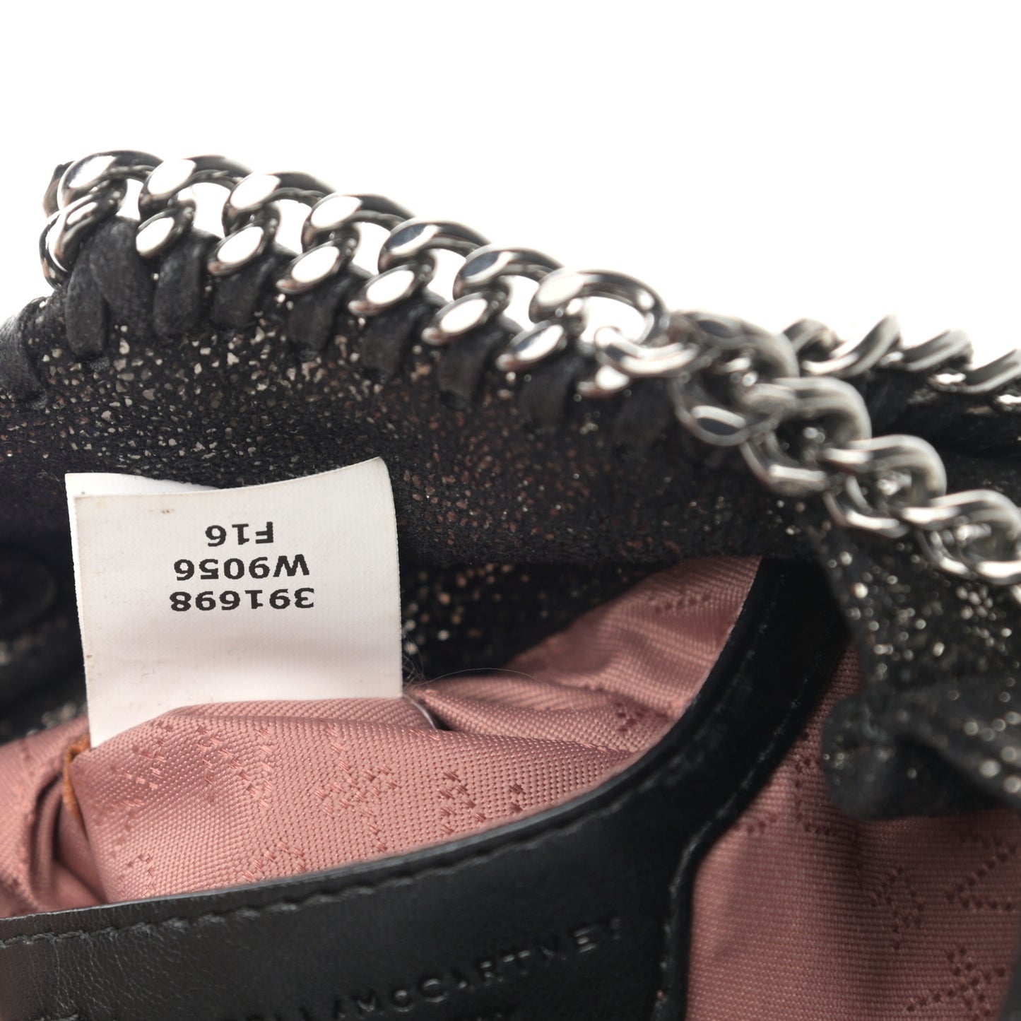Chamois Shiny Dotted Tiny Falabella Fold Over Tote Ruthenium