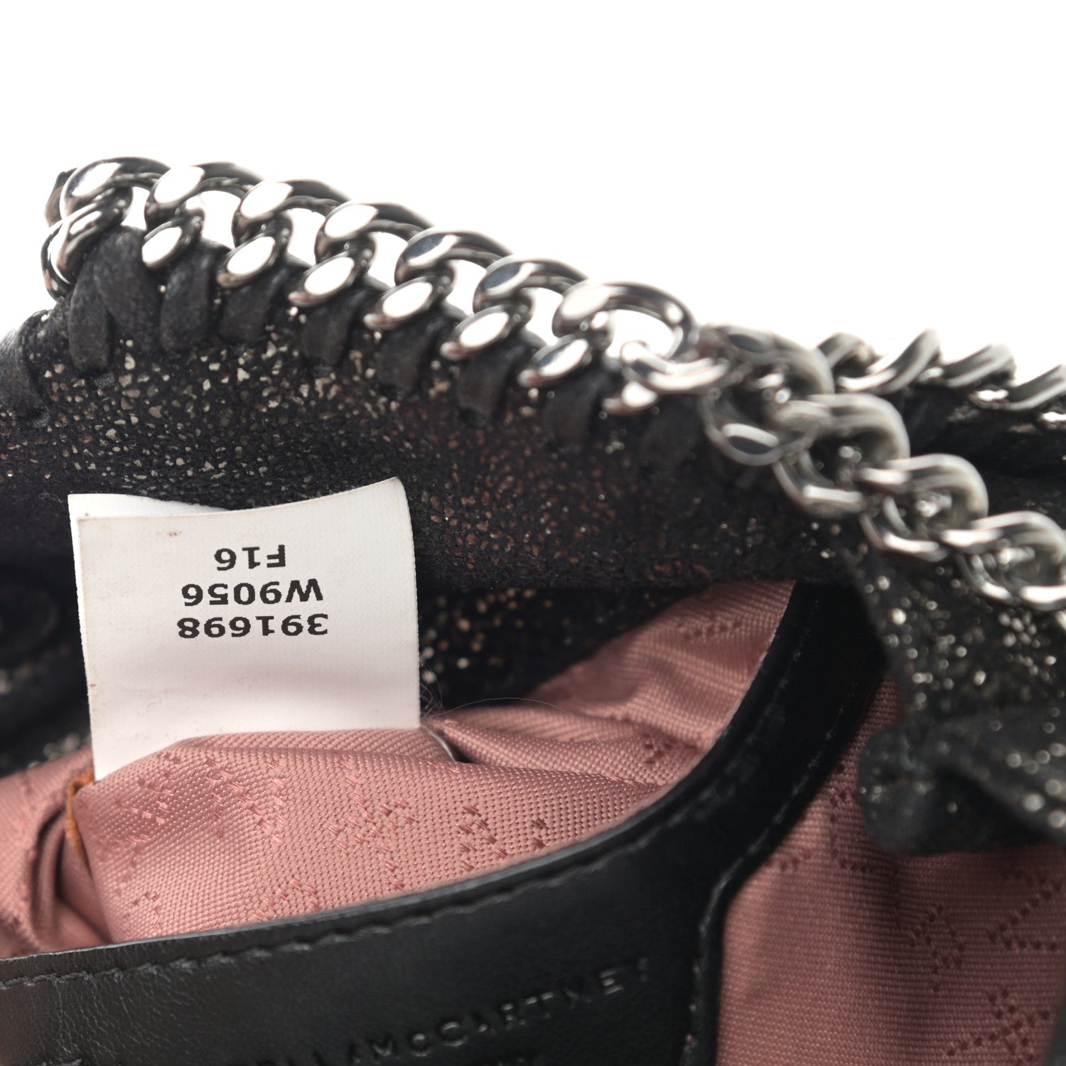 Stella McCartney Chamois Shiny Dotted Tiny Falabella Fold Over Tote Ruthenium 7 of 10