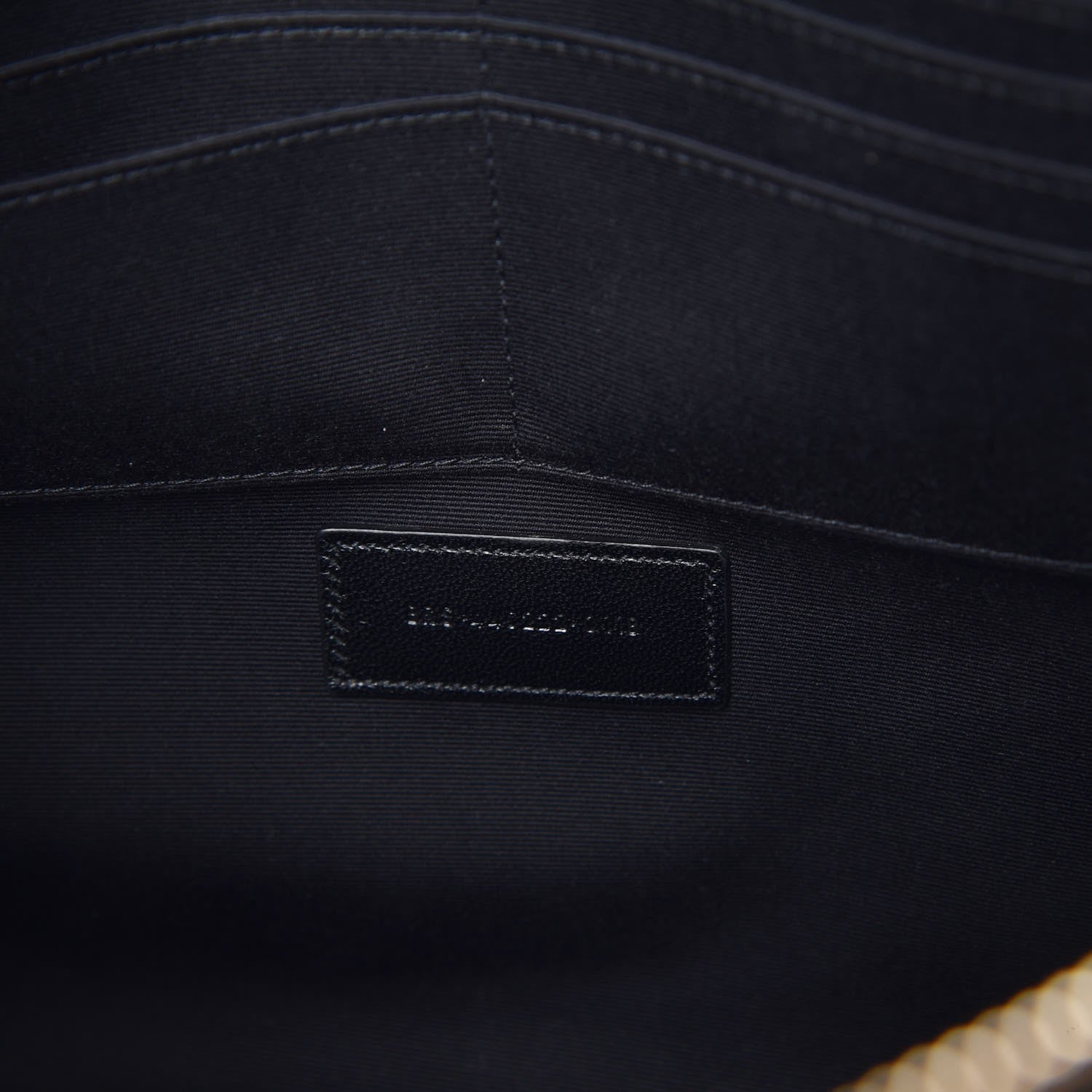 Saint Laurent Calfskin Matelasse Chevron Monogram Document Holder Black 7 of 10