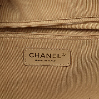 Chanel Caviar Quilted Large Bowler Bag Beige 6 of 19