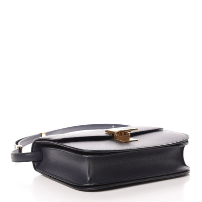 Celine Liege Calfskin Medium Classic Box Flap Bag Dark Blue 4 of 14