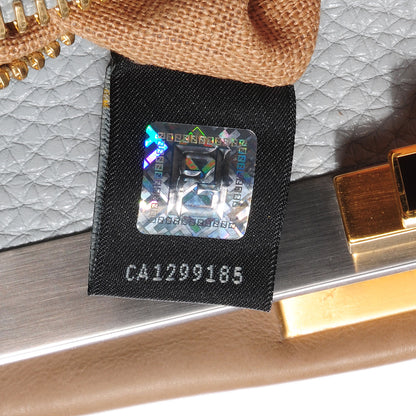 Fendi Vitello Saddle Cuoio Romano Selleria Large Peekaboo Iconic Satchel Fango Acqua 4 of 13