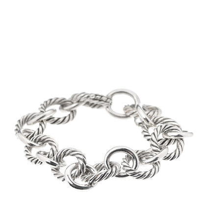 David Yurman Sterling Silver 12mm Large Oval Link Bracelet 1 of 5