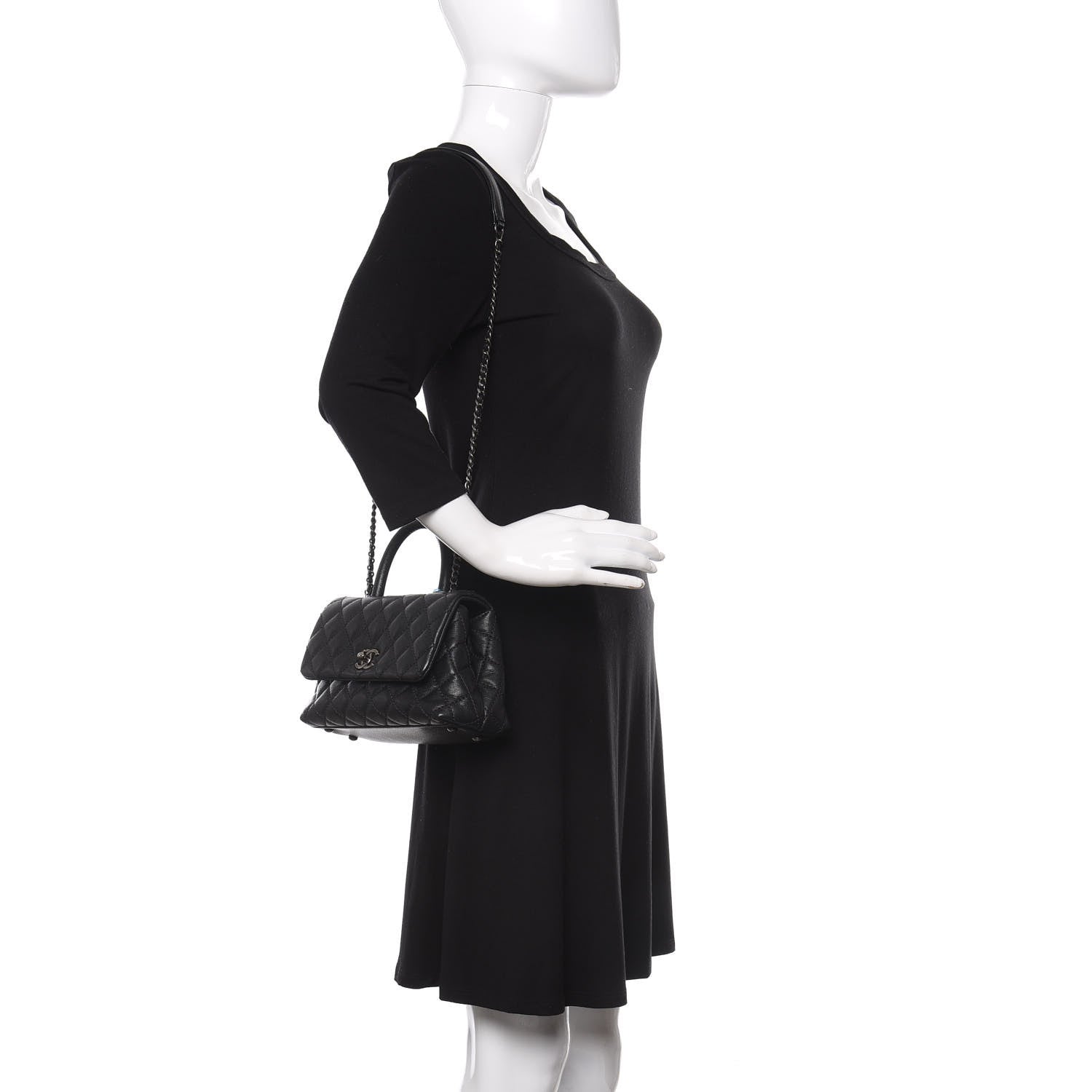 Chanel Caviar Quilted Mini Coco Handle Flap Black 2 of 11