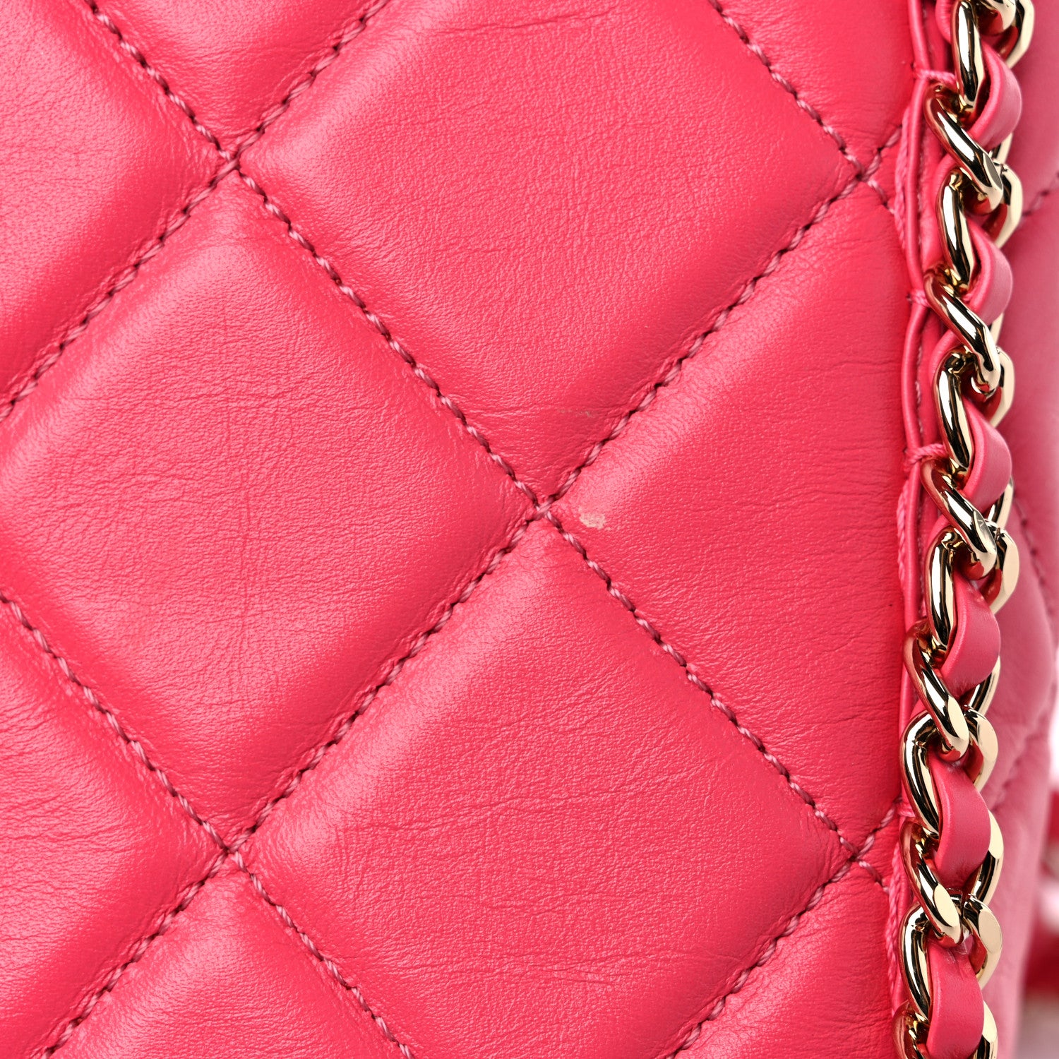 Chanel Crumpled Calfskin Medium Chain All Over Flap Pink 10 of 10