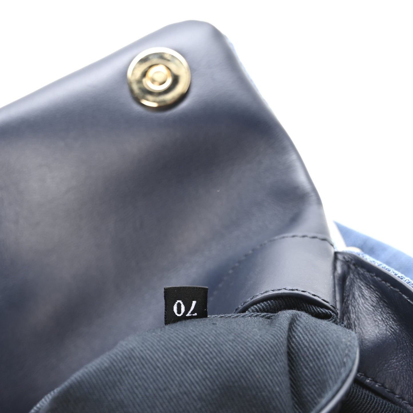 Calfskin Denim Patchwork Mini Miss Sicily Satchel Blue