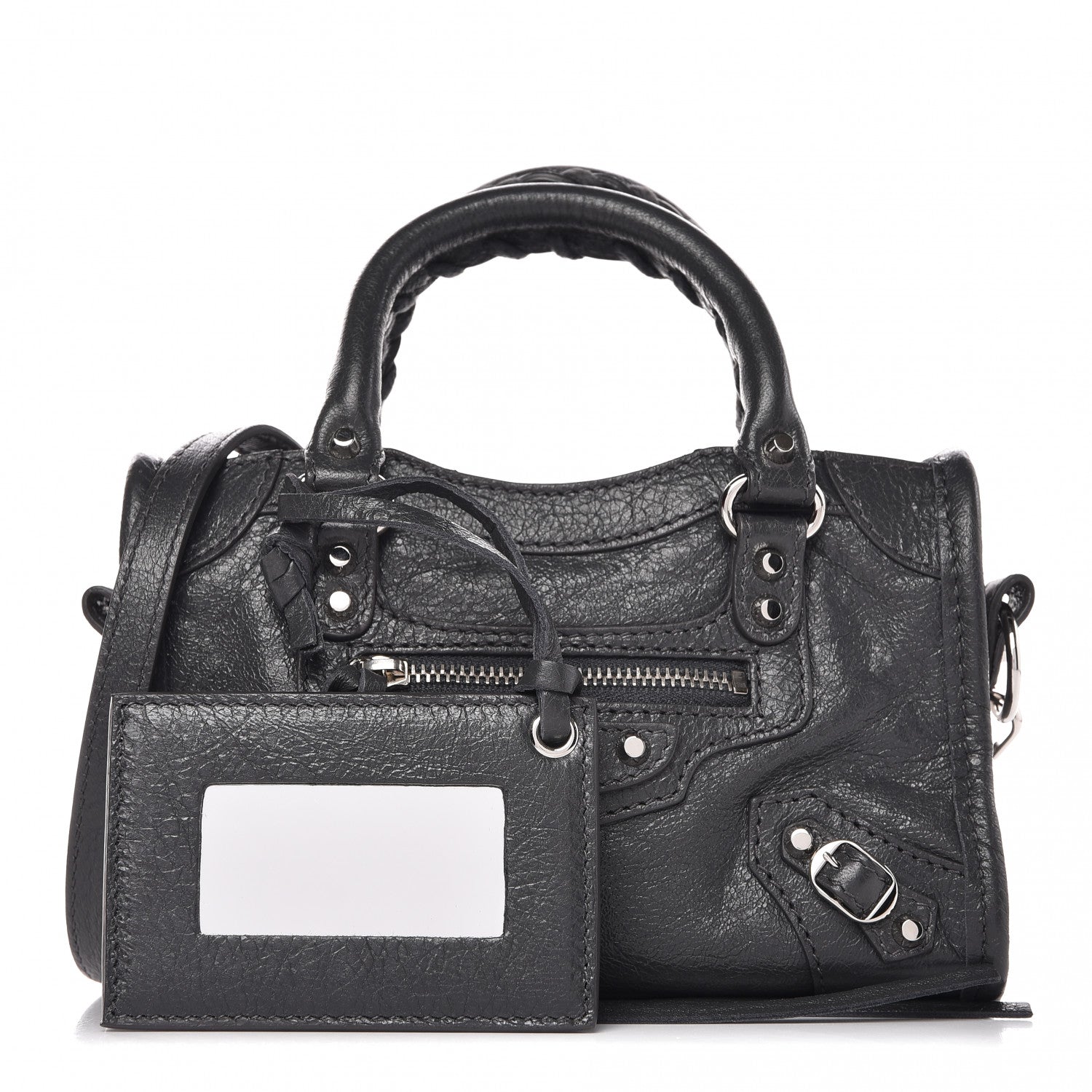 Balenciaga Agneau Classic Silver Hardware Nano City Gris Fossile 1 of 11