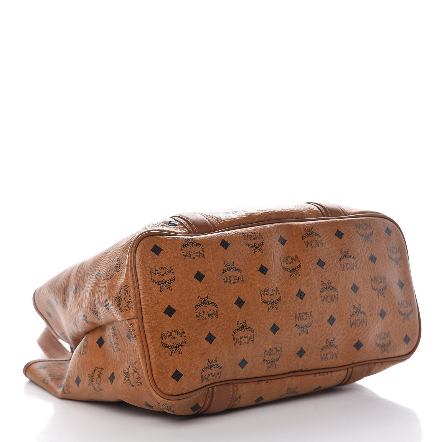 MCM Visetos Shopper Tote Cognac 4 of 18